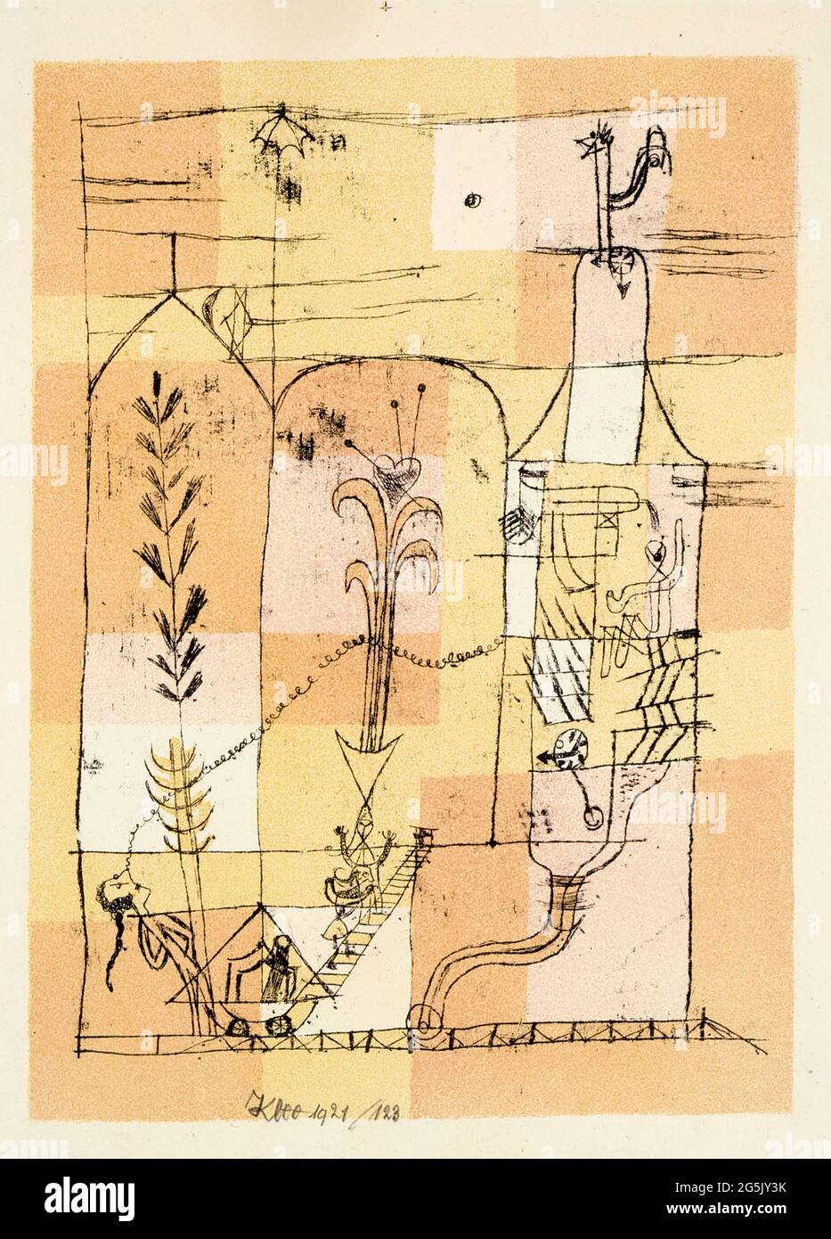 Paul Klee, scène Hoffmannèse, imprimé, 1921 Banque D'Images