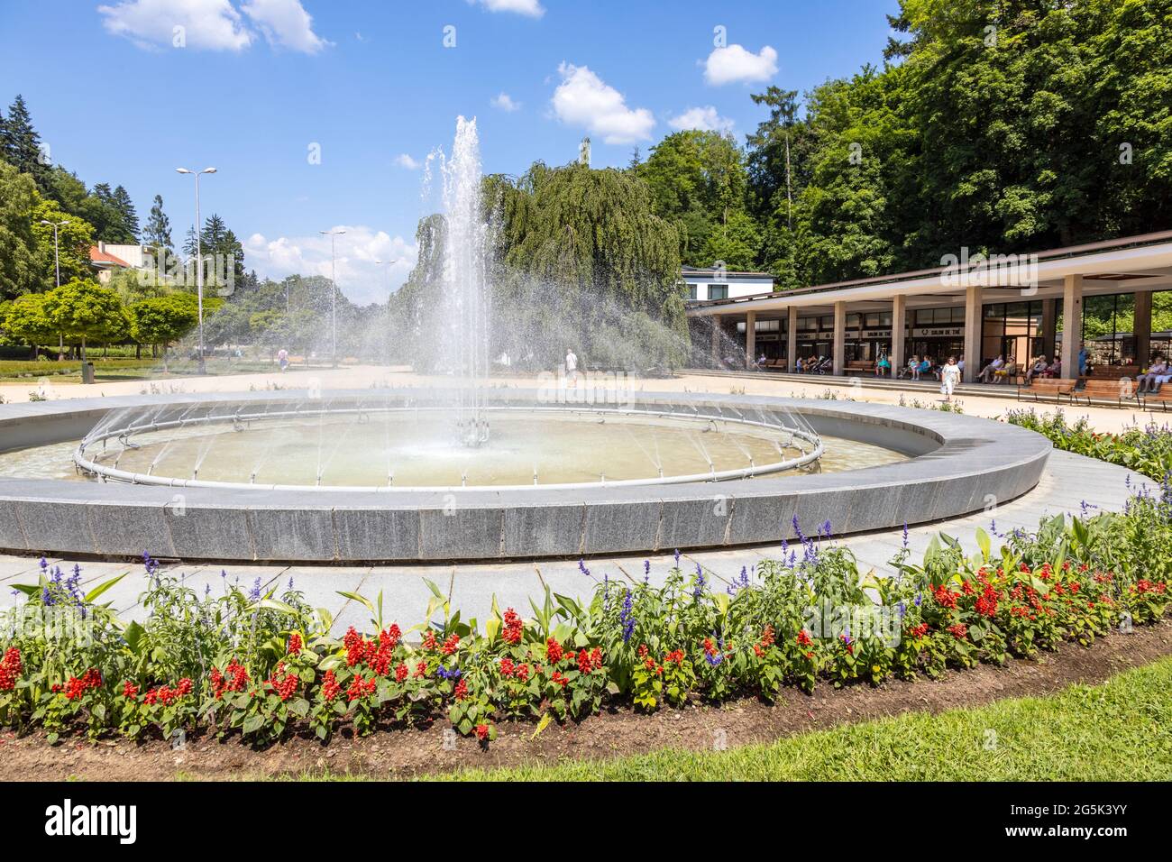 Lázně Luhačovice, Morava, Česká republika / ville thermale Luhacovice, Moravie, République Tchèque Banque D'Images