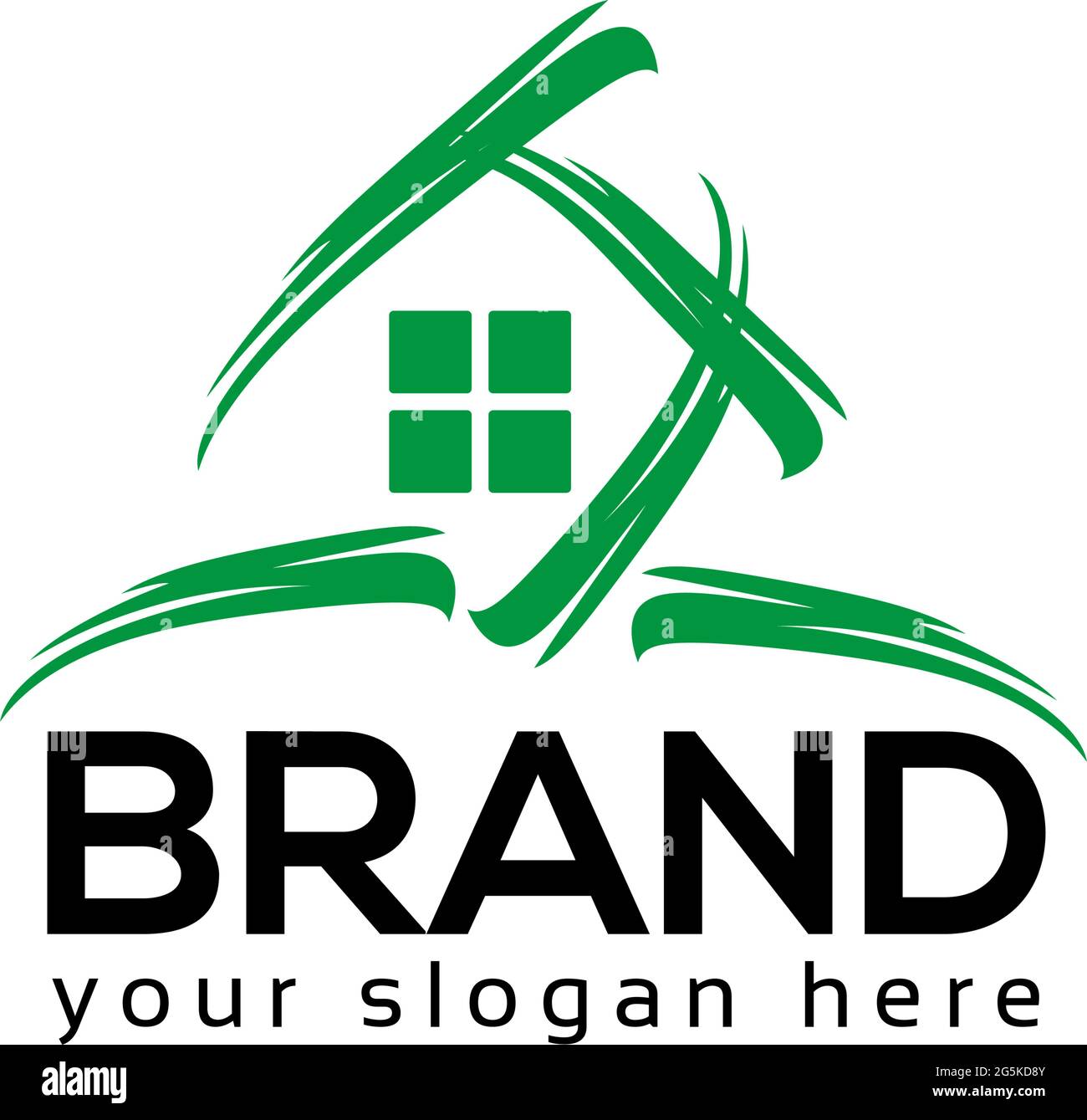 Vecteur du logo de la maison. Logo abstrait de la maison - maison colorée. Illustration vectorielle du logo Illustration de Vecteur
