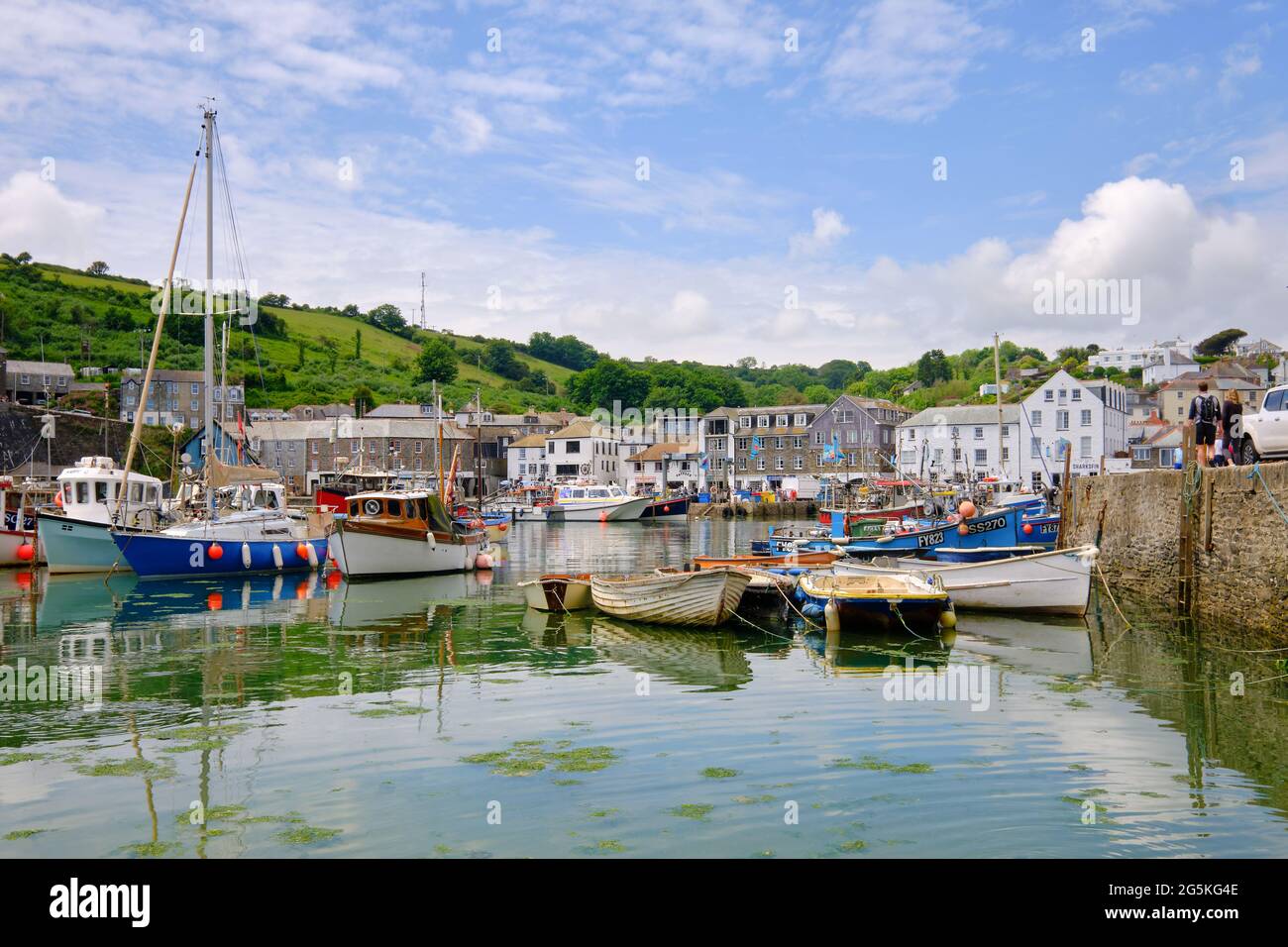 Port de Mevagissey et bateaux Banque D'Images