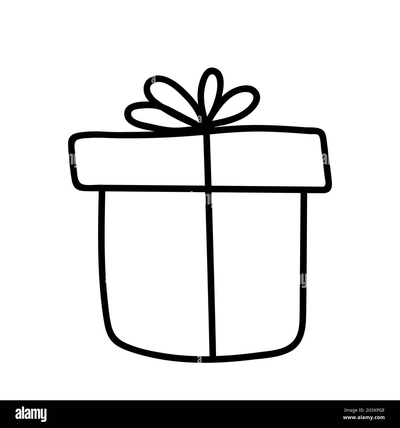 illustration en forme de cadeau avec un gros noeud décoration Stock  Illustration