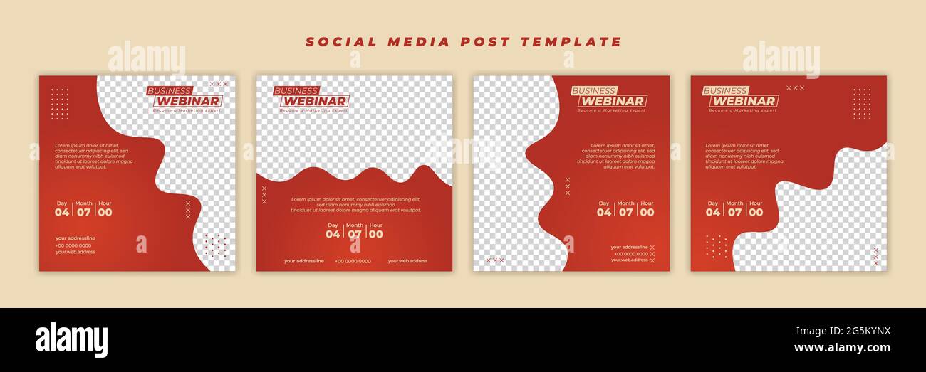 Modèle de post sur les médias sociaux avec design zigzag lisse. Bon modèle pour la conception de publicité en ligne. Illustration de Vecteur