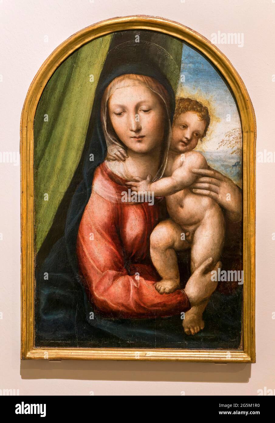 Madonna avec enfant, Madonna col Bambino, ca. 1526-1527, le peintre Giovanni Antonio Bazzi appelé Sodoma, Museo dell'Opera Metropolitana, Sienne, Toscane, Banque D'Images