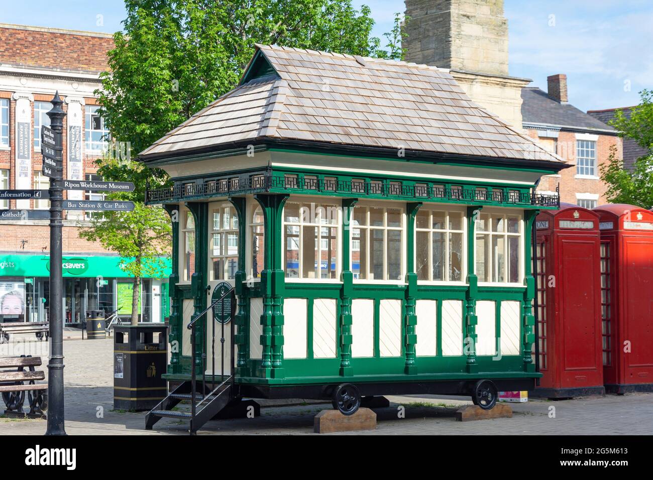 Cabmen's Shelter, Market place, Ripon, North Yorkshire, Angleterre, Royaume-Uni Banque D'Images