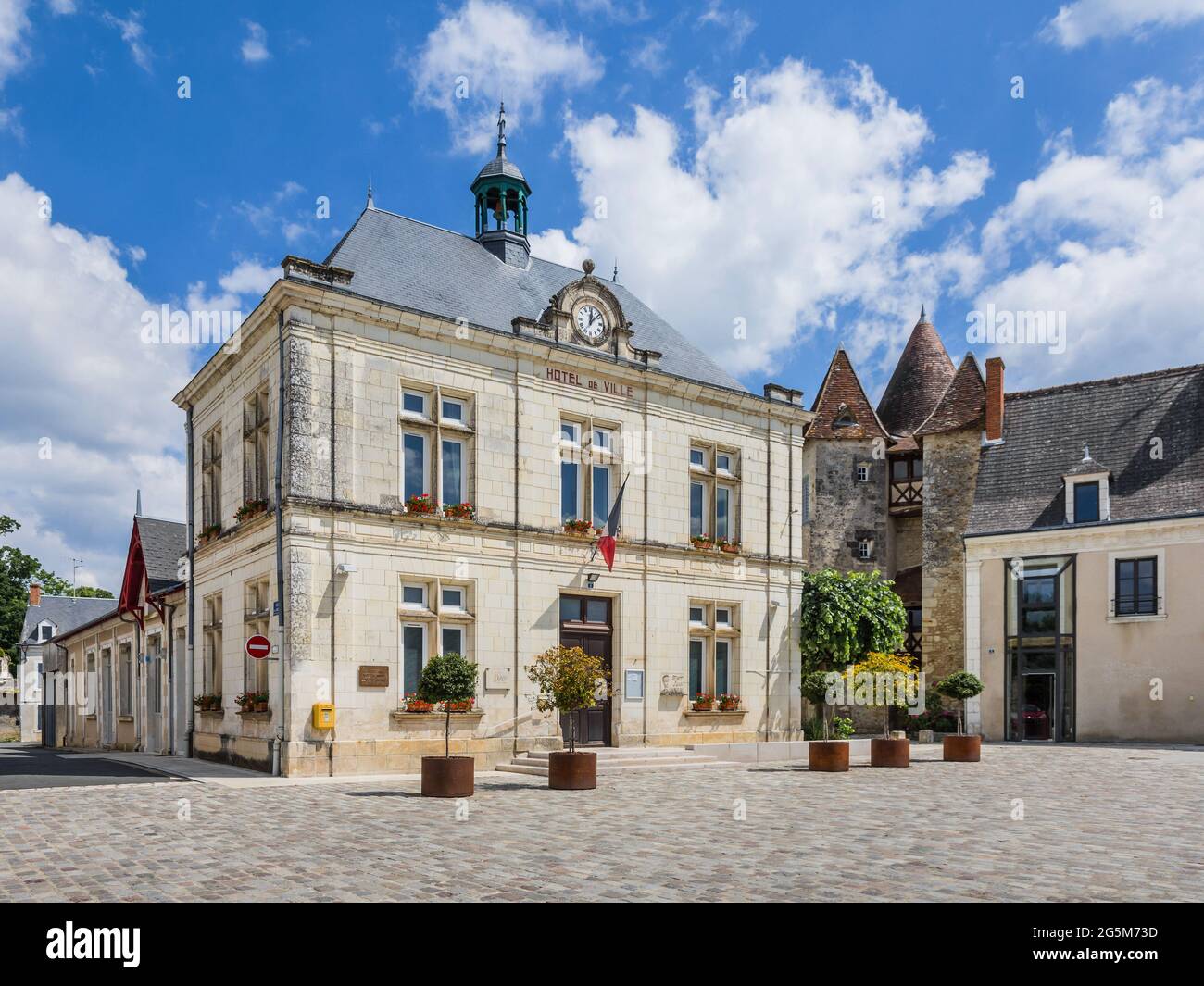 Mezieres-en-Brenne, Indre (36), mairie. Banque D'Images