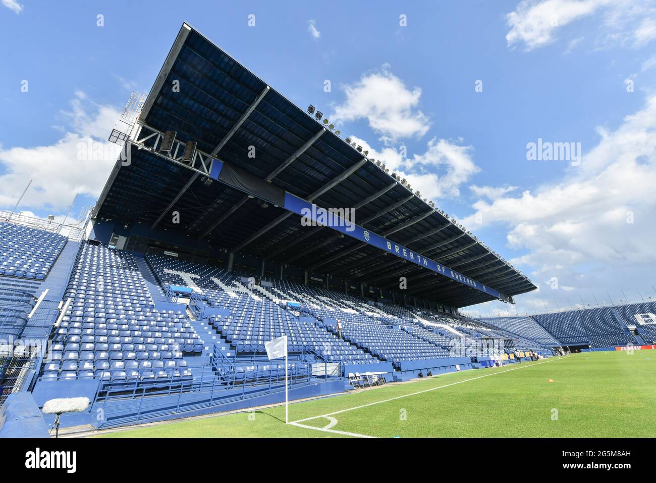 Buriram, Thaïlande. 27 juin 2021. Vue sur le stade Buriram avant le match du groupe J de la Ligue des champions de l'AFC 2021 entre Port FC et Guangzhou F.C. au stade Buriram. (Score final ; Port FC 3:0 Guangzhou F.C.) (Photo par Amphol Thongmueangluang/SOPA Images/Sipa USA) crédit: SIPA USA/Alay Live News Banque D'Images