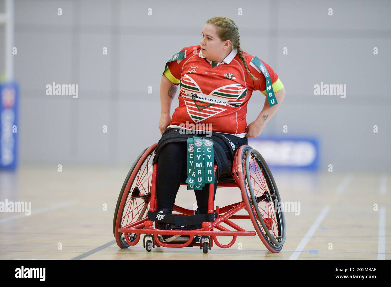 Sheffield, Angleterre - 26 juin 2021 - Jodie Boyd-Ward of Wales pendant la Rugby League Wheelchair International England vs Wales au English Institute of Sport, Sheffield, Royaume-Uni Dean Williams/Alay Live News Banque D'Images