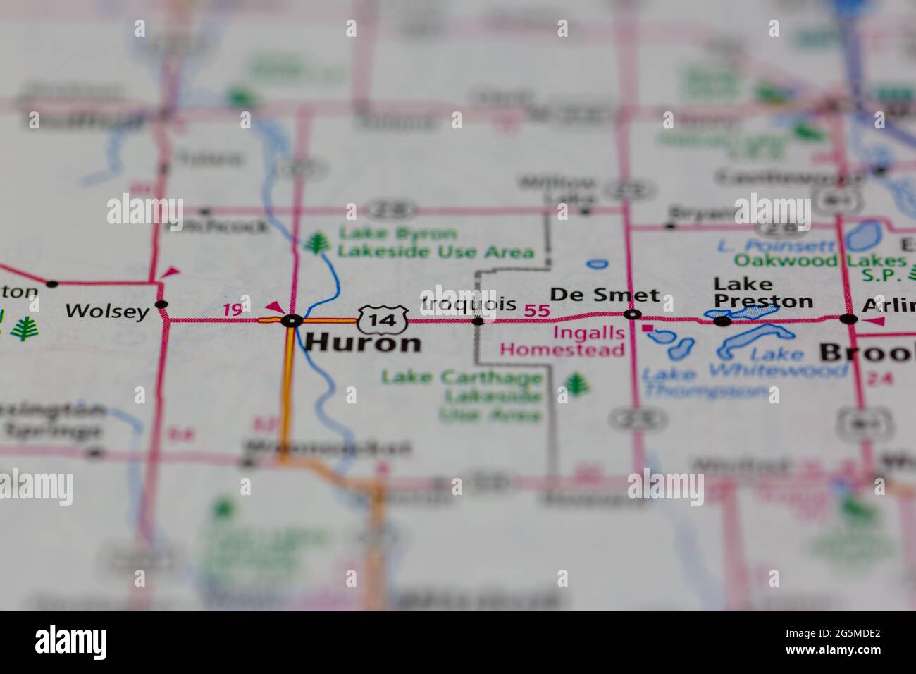 Carte du dakota du sud iroquois Banque de photographies et d’images à