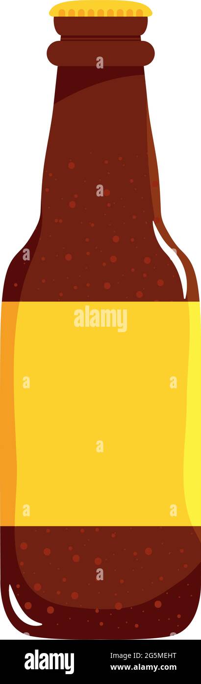 icône de bouteille de bière sur fond Illustration de Vecteur