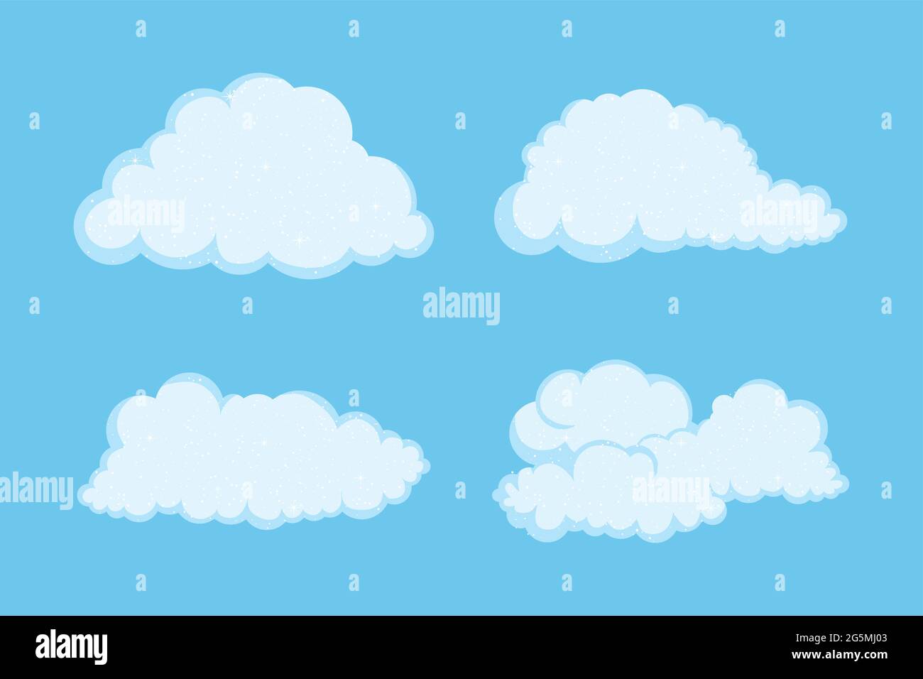 icône nuages définie sur l'arrière-plan Illustration de Vecteur