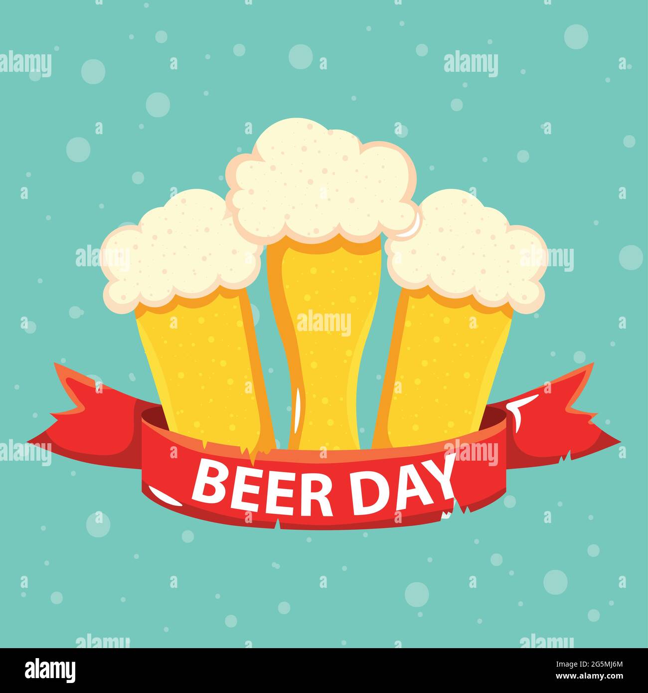 illustration du jour de la bière avec verres à bière Illustration de Vecteur