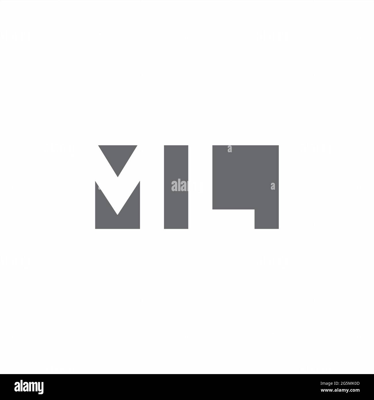 ML logo monogramme avec modèle de style espace négatif isolé sur fond blanc Illustration de Vecteur