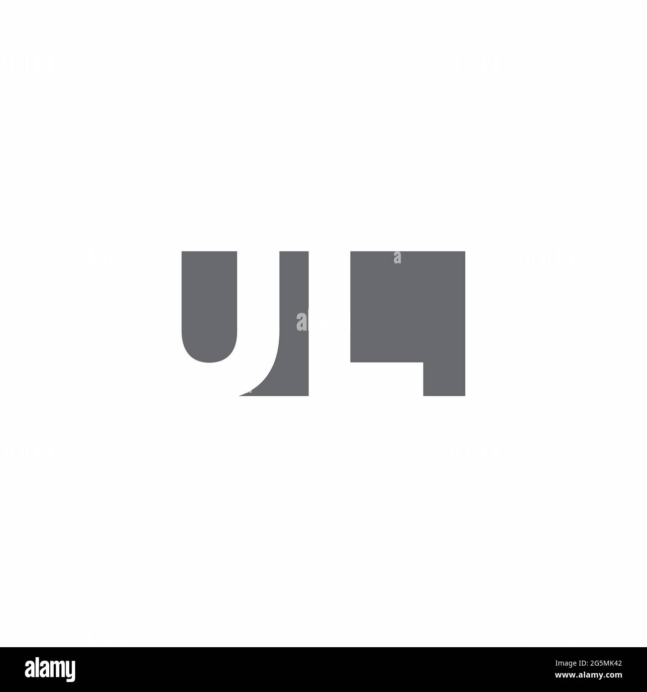 Monogramme UL avec modèle de conception de type espace négatif isolé sur fond blanc Illustration de Vecteur