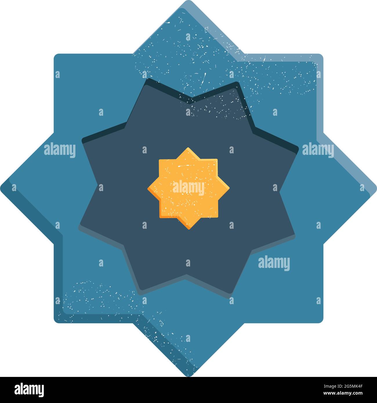 Étoile bleue islamique en arrière-plan Illustration de Vecteur