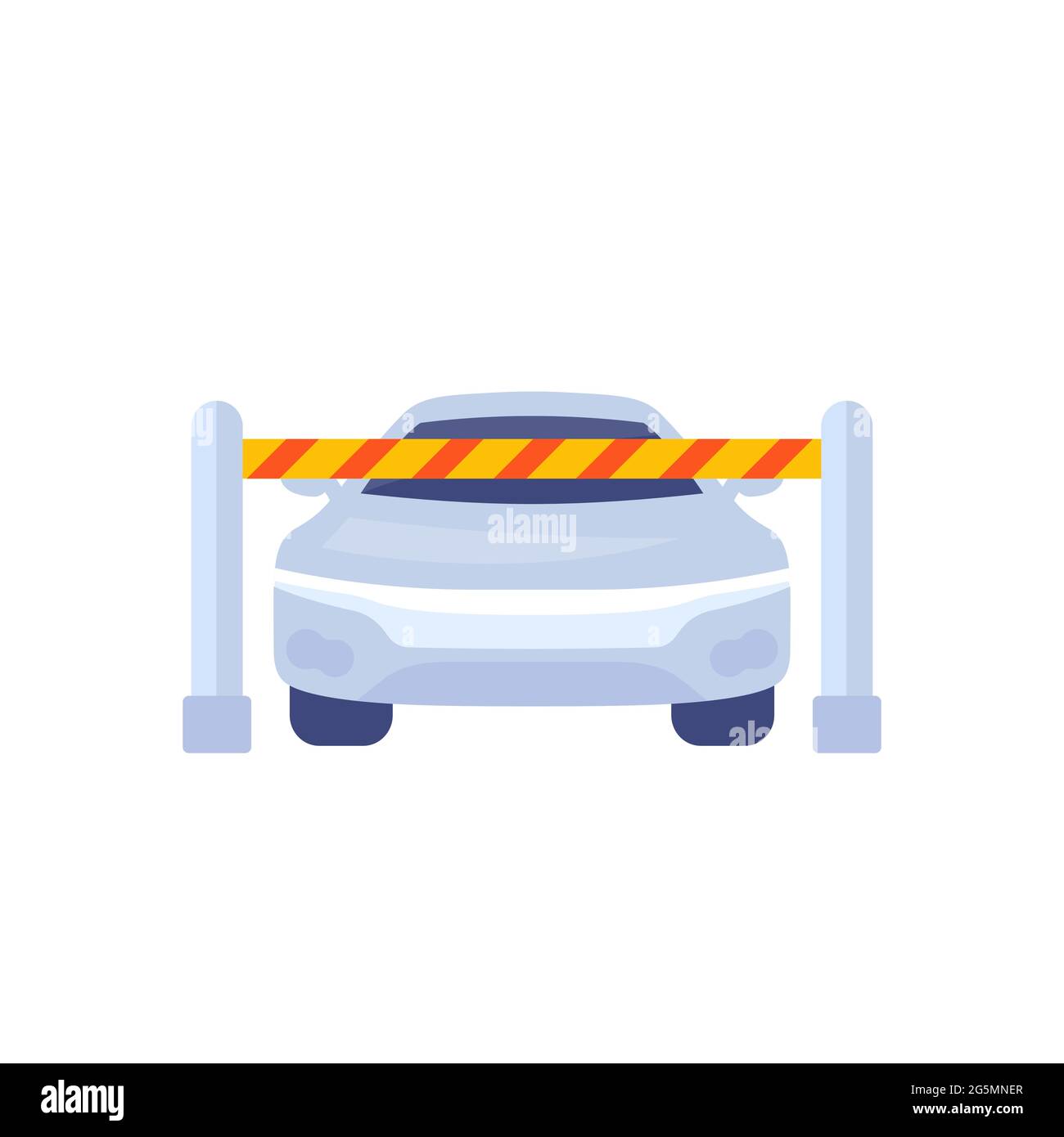 Porte automatique et une voiture, vecteur Illustration de Vecteur
