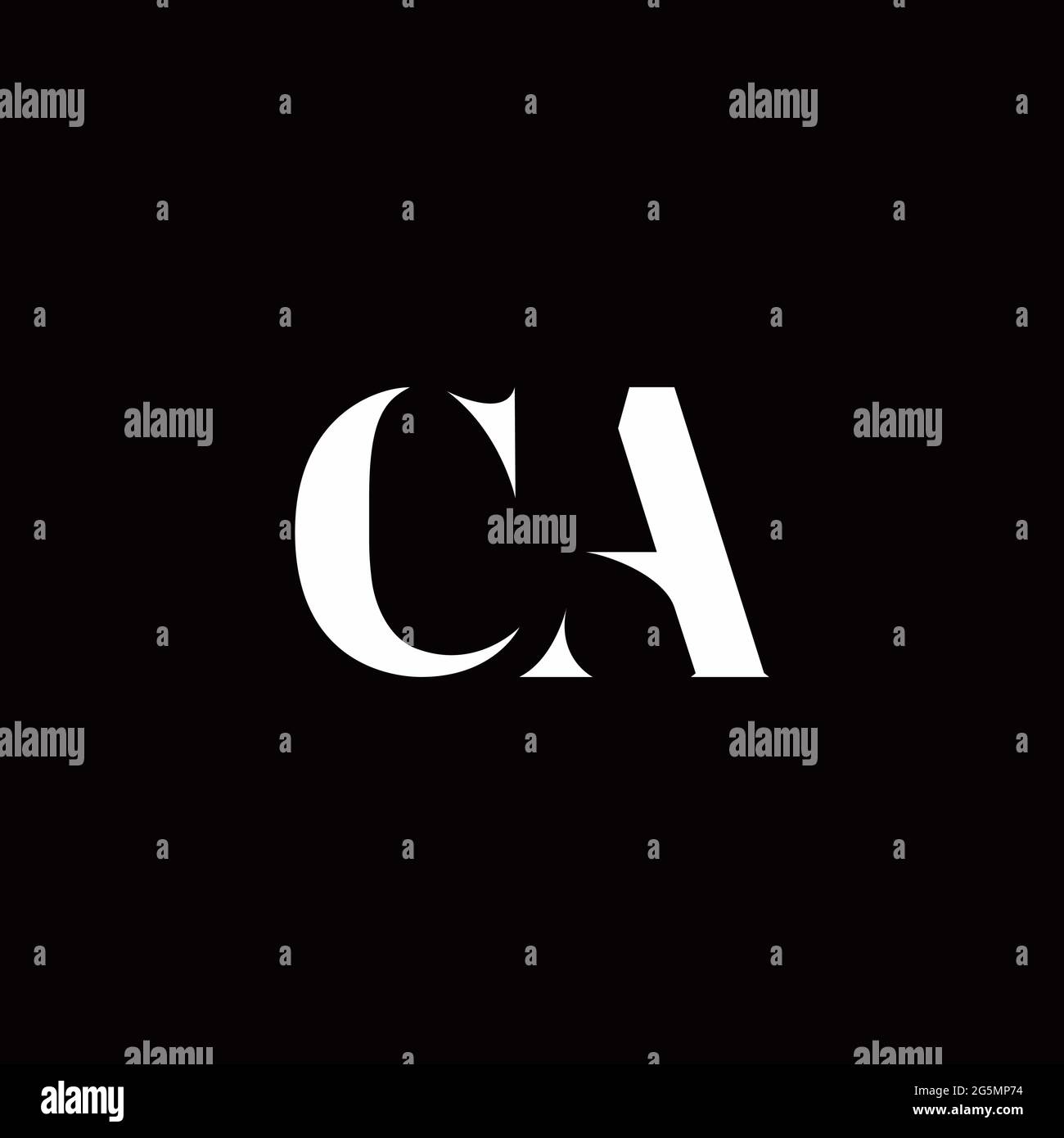 Logo Letter modèle initial de logos Designs avec fond doré et noir, Vector Icon Modern Illustration de Vecteur