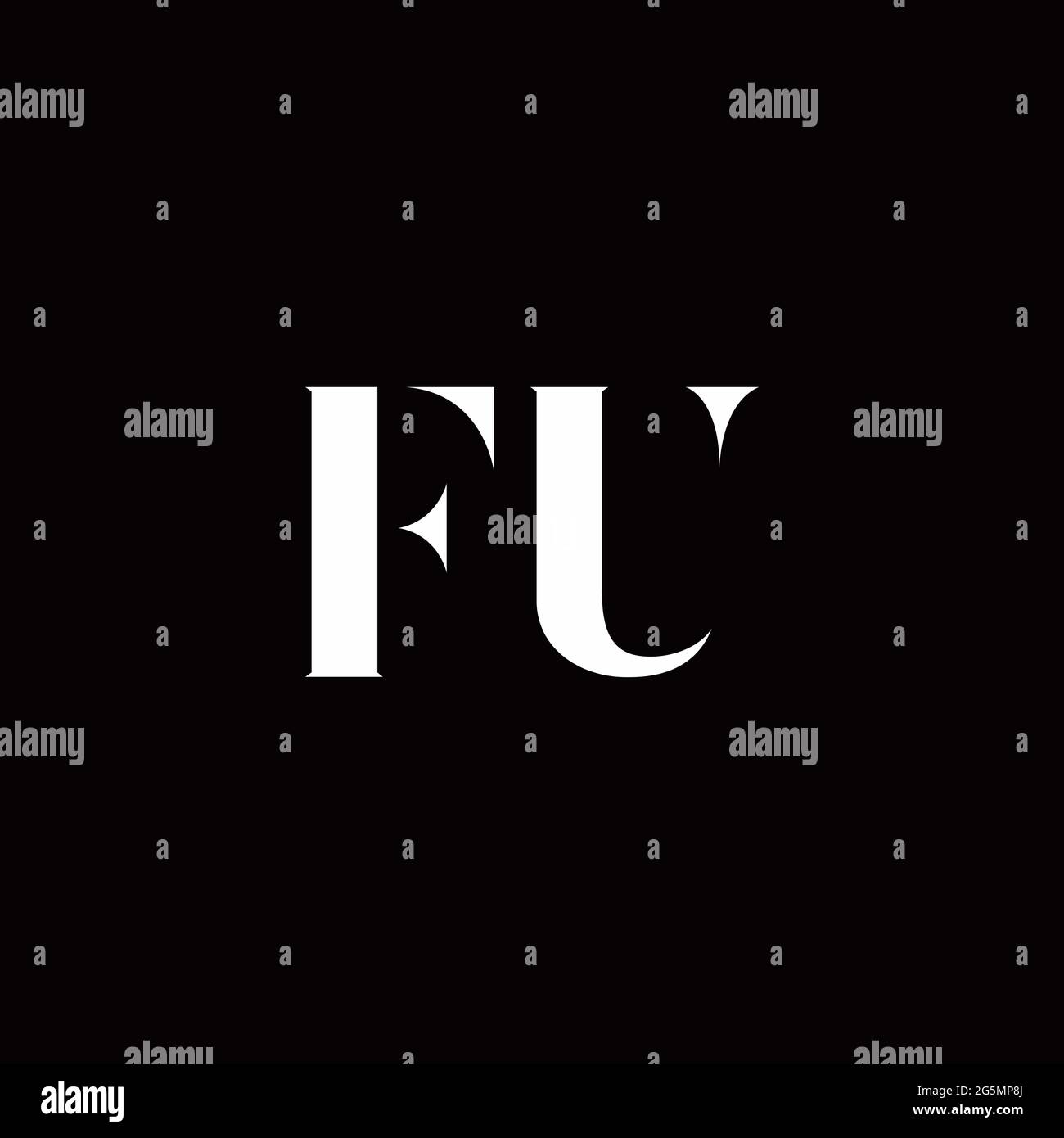 Logo Letter modèle initial de logos Designs avec fond doré et noir, Vector Icon Modern Illustration de Vecteur