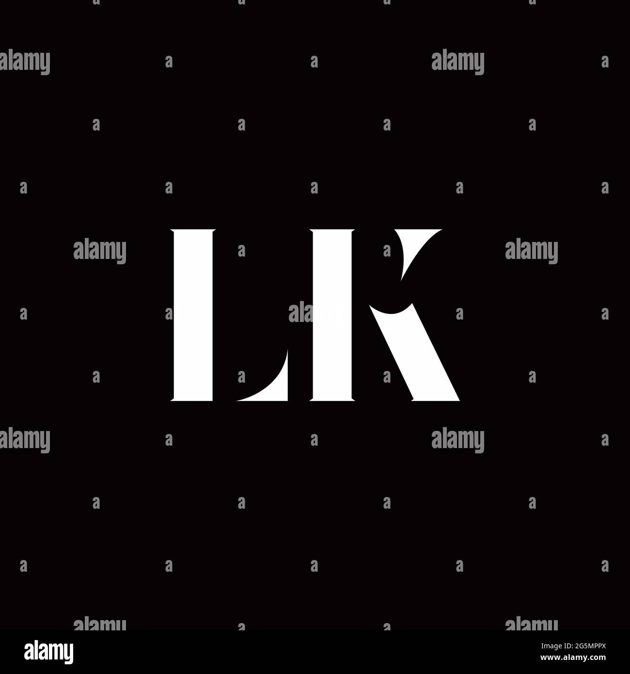 Logo Letter modèle initial de logos Designs avec fond doré et noir, Vector Icon Modern Illustration de Vecteur