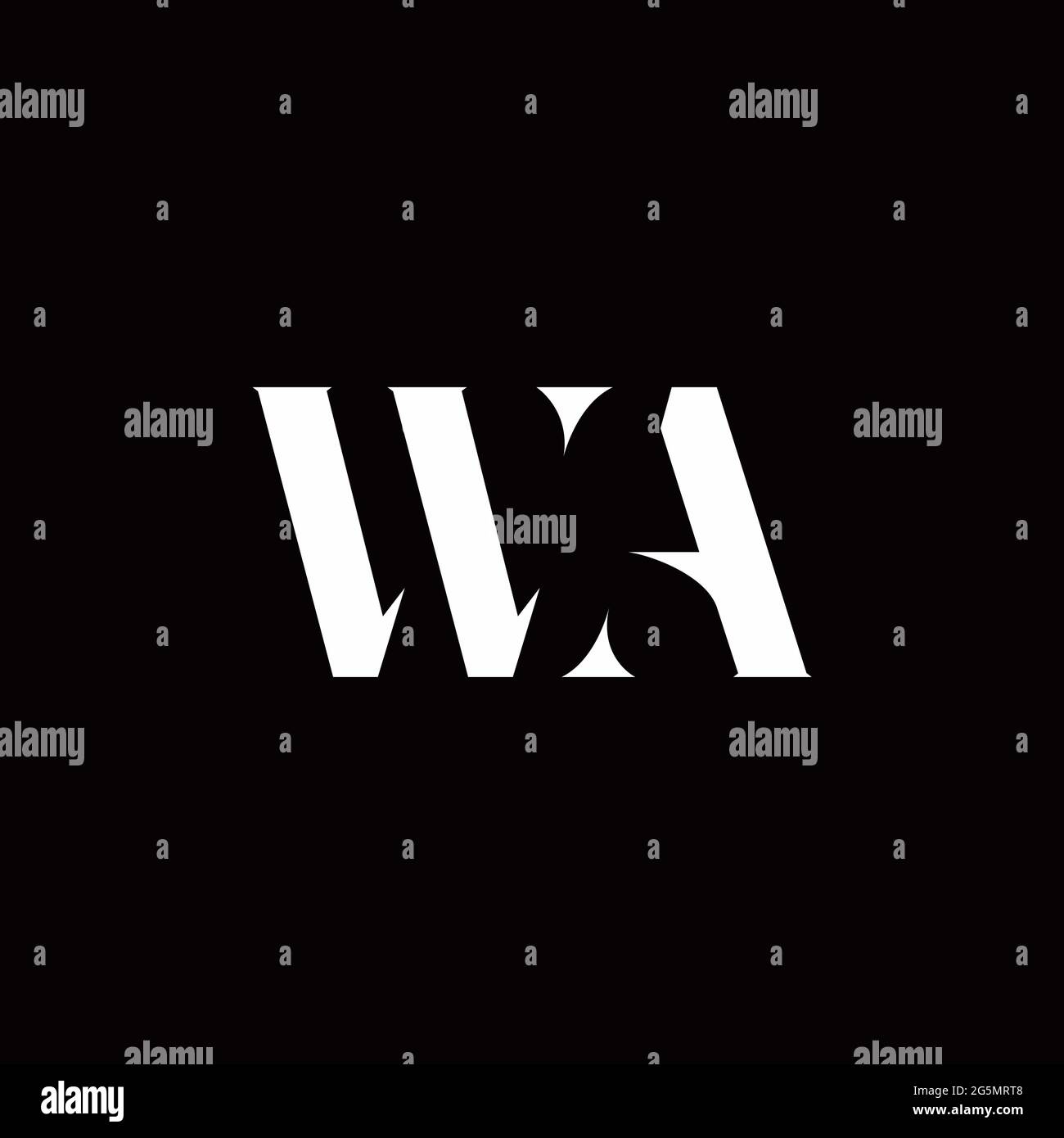 Logo Letter modèle initial de logos Designs avec fond doré et noir, Vector Icon Modern Illustration de Vecteur
