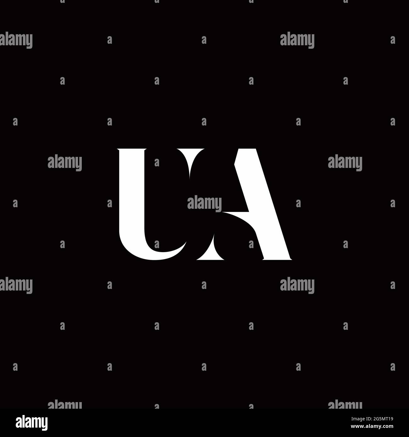 Logo Letter modèle initial de logos Designs avec fond doré et noir, Vector Icon Modern Illustration de Vecteur