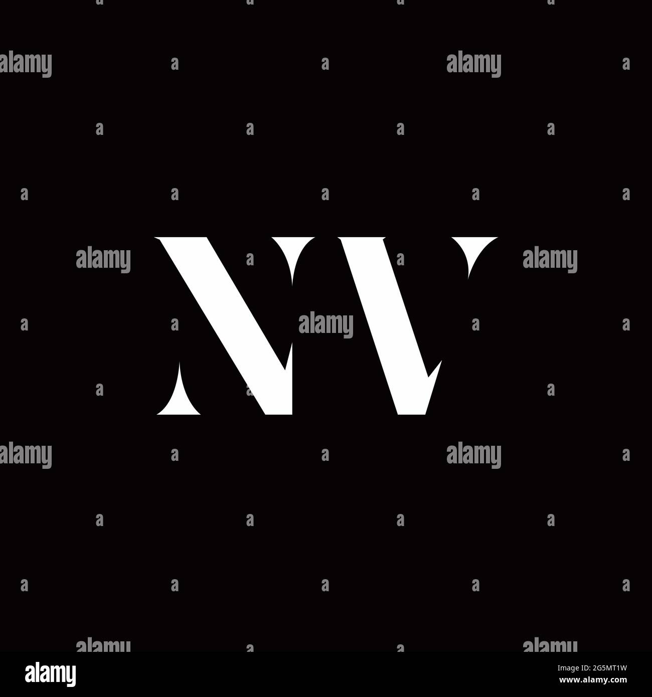 Logo Letter modèle initial de logos Designs avec fond doré et noir, Vector Icon Modern Illustration de Vecteur