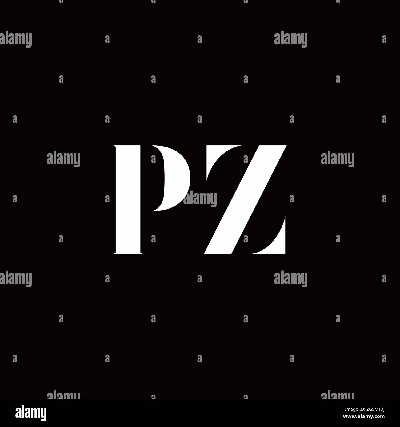 Logo Letter modèle initial de logos Designs avec fond doré et noir, Vector Icon Modern Illustration de Vecteur