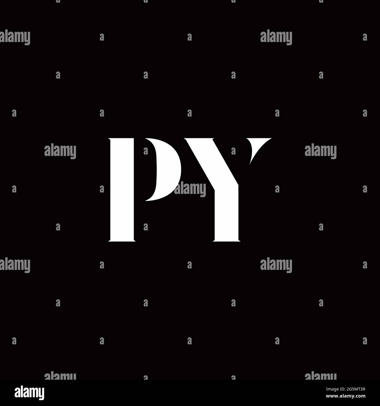 Logo Letter modèle initial de logos Designs avec fond doré et noir, Vector Icon Modern Illustration de Vecteur