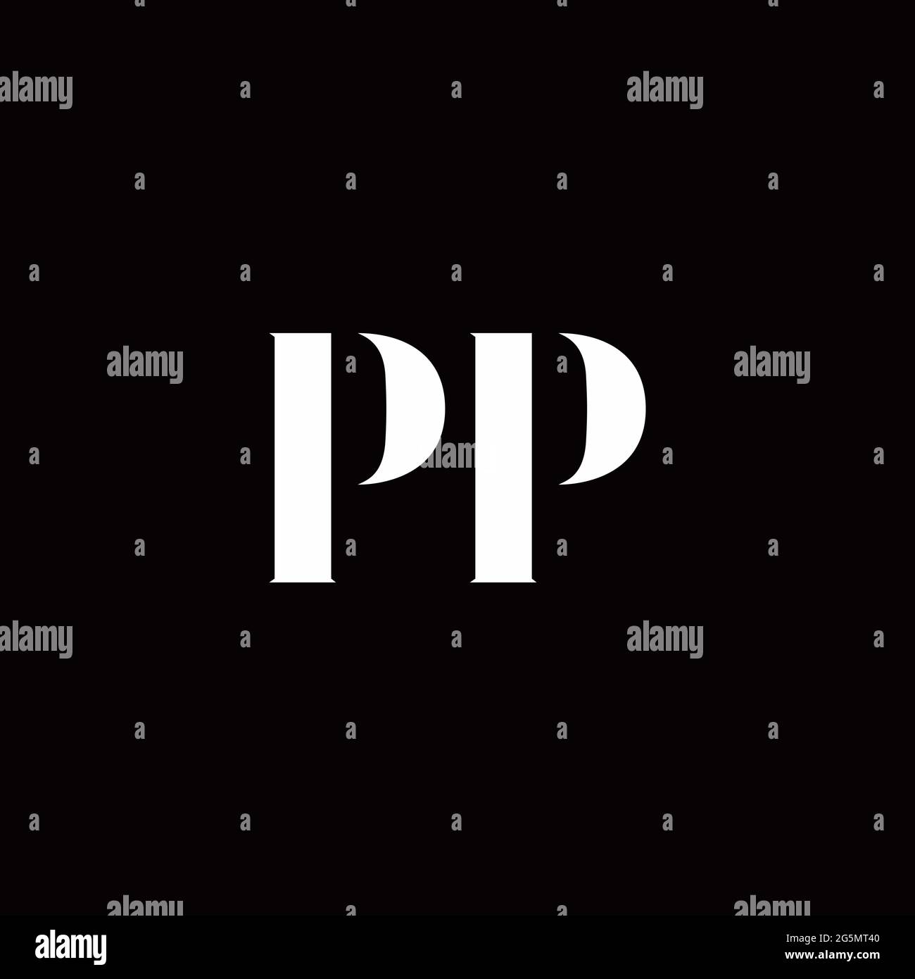 Logo Letter modèle initial de logos Designs avec fond doré et noir, Vector Icon Modern Illustration de Vecteur