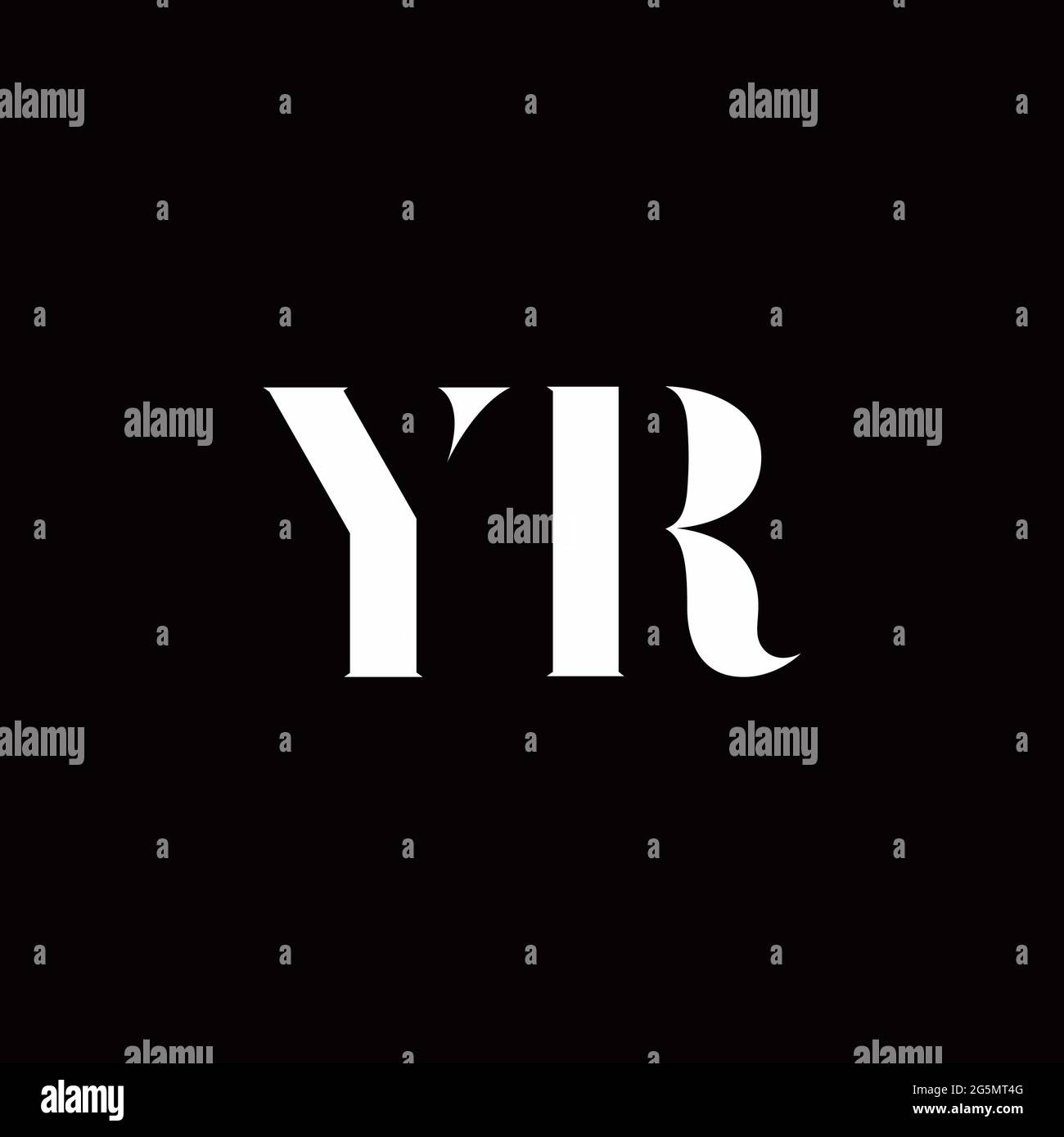 Logo Letter modèle initial de logos Designs avec fond doré et noir, Vector Icon Modern Illustration de Vecteur