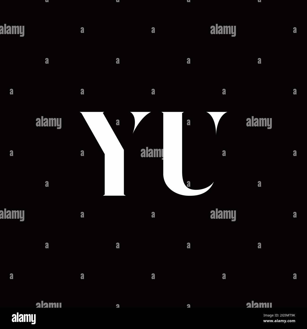 Logo Letter modèle initial de logos Designs avec fond doré et noir, Vector Icon Modern Illustration de Vecteur