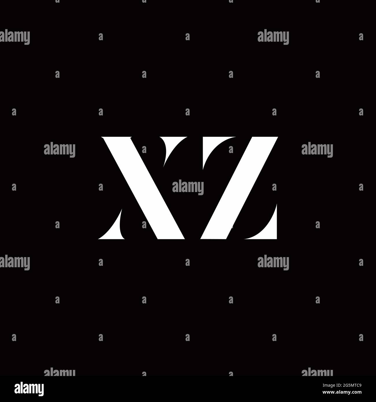 Logo Letter modèle initial de logos Designs avec fond doré et noir, Vector Icon Modern Illustration de Vecteur