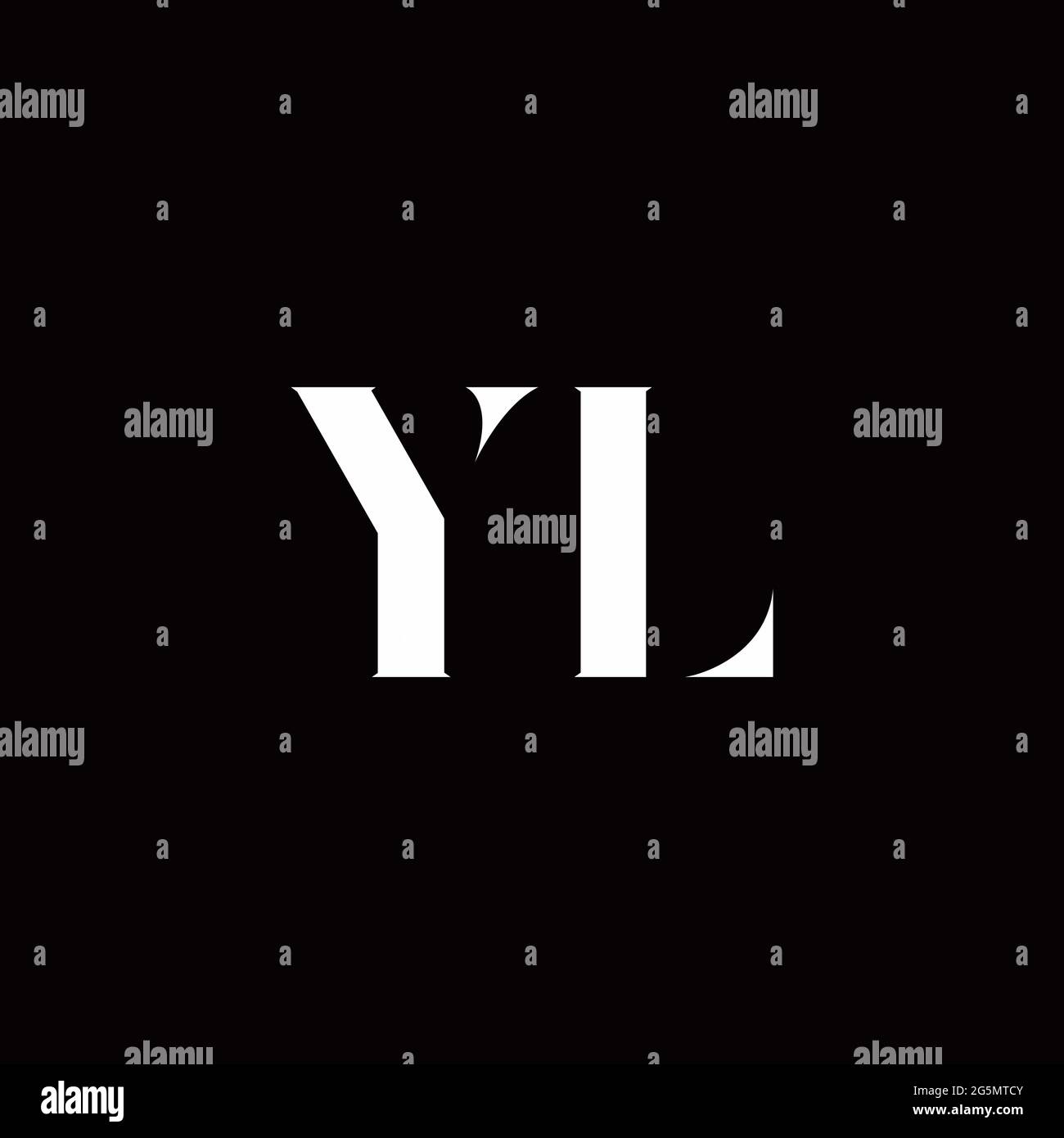 Logo Letter modèle initial de logos Designs avec fond doré et noir, Vector Icon Modern Illustration de Vecteur