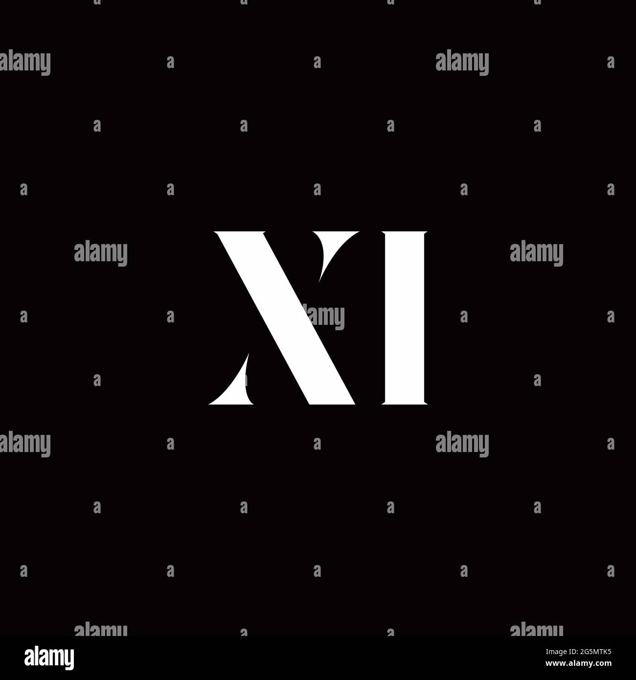 Logo Letter modèle initial de logos Designs avec fond doré et noir, Vector Icon Modern Illustration de Vecteur