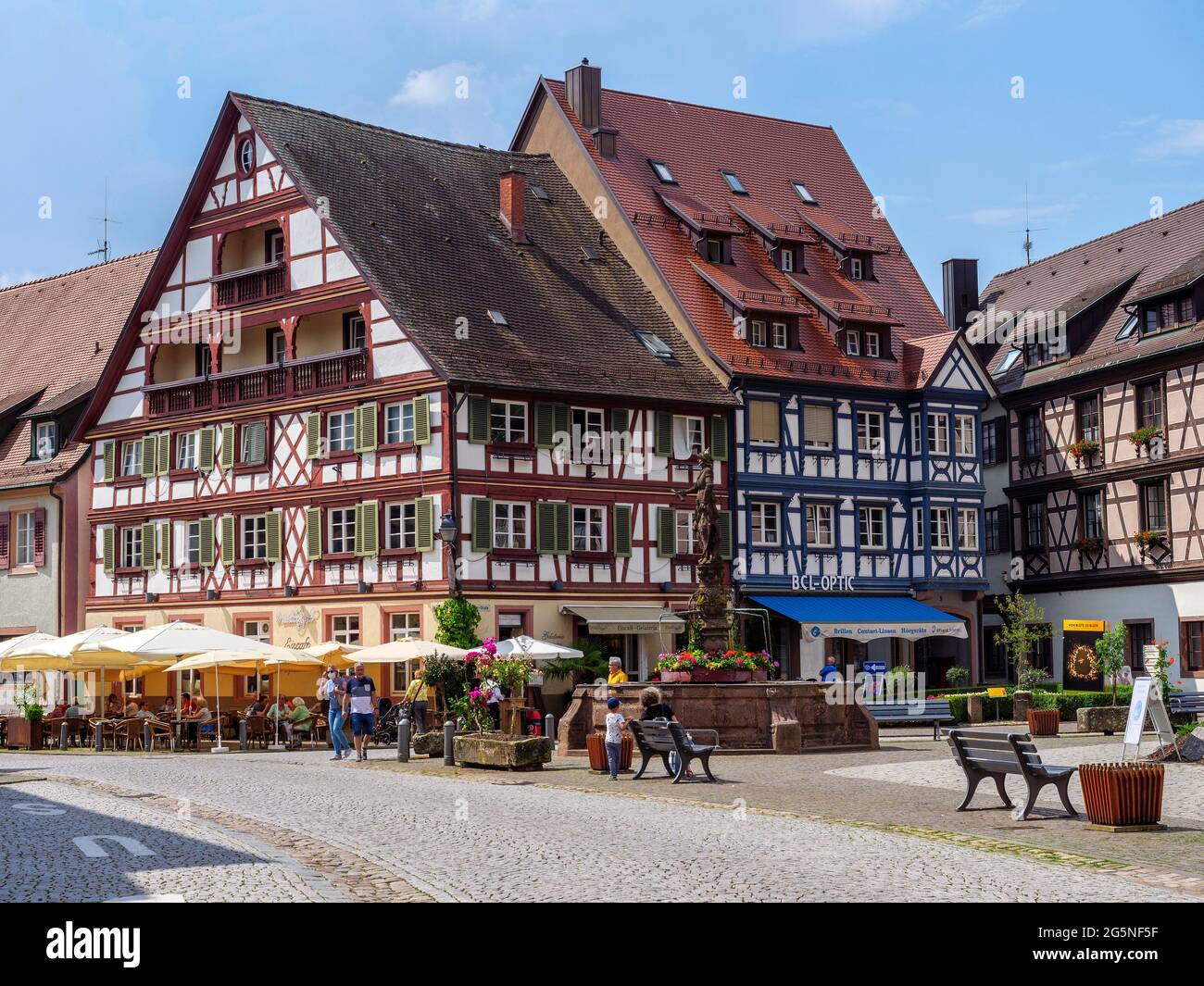 Place du marché, Gengenbach, Ortenaukreis, Bade-Wurtemberg, Allemagne, Europe Banque D'Images