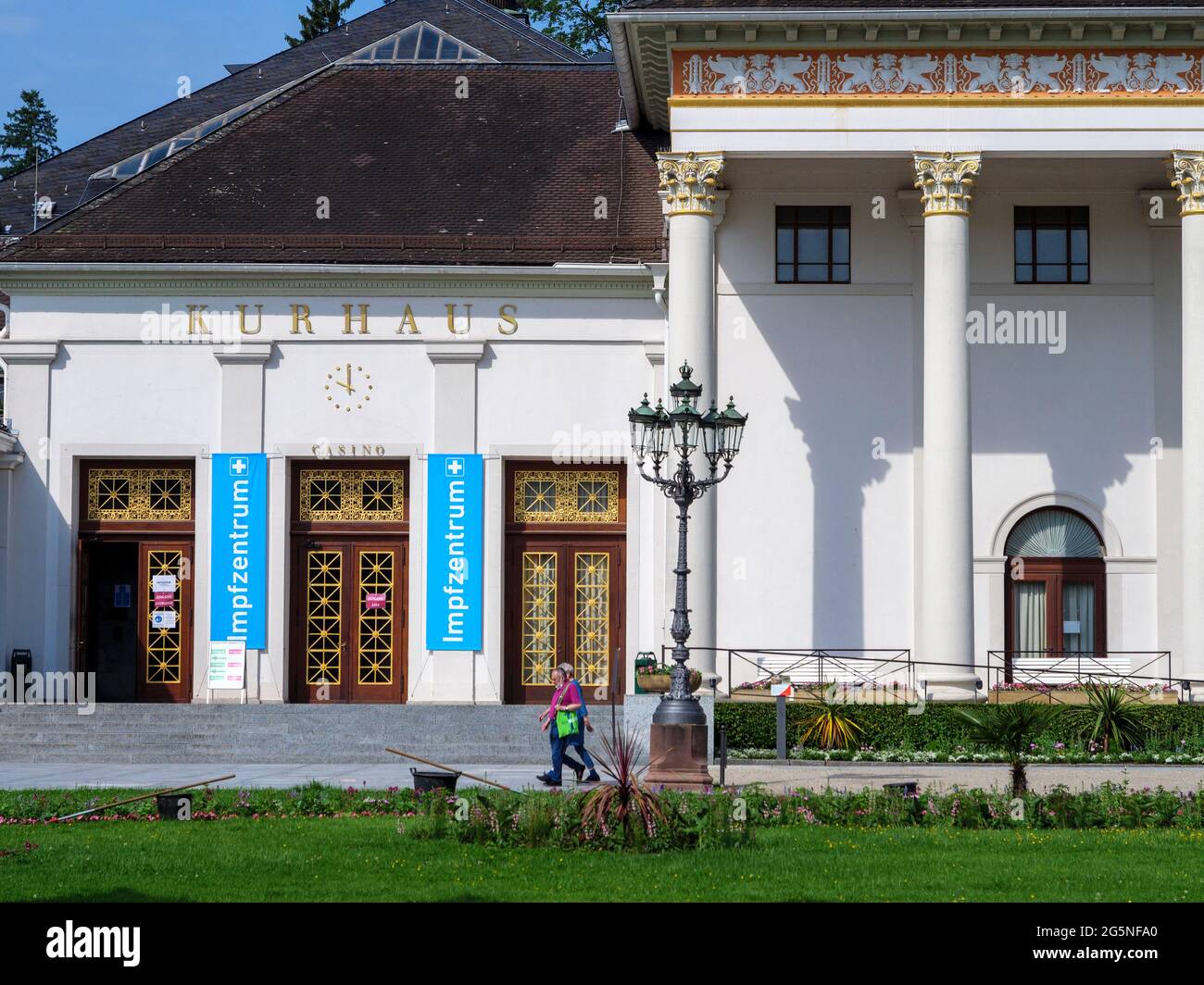 Vaccinationcenter in Kurhaus, Baden-Baden, Bade-Wurtemberg, Allemagne, Europe Banque D'Images