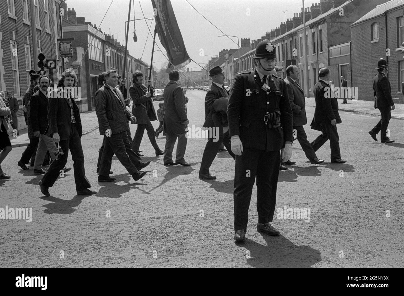 Parade MAYDAY, Cardiff, pays de Galles, 1973 Banque D'Images
