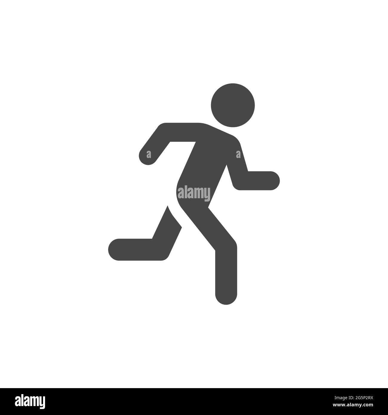 Icône de vecteur noir de running man. Symbole personne simple sur une course. Illustration de Vecteur