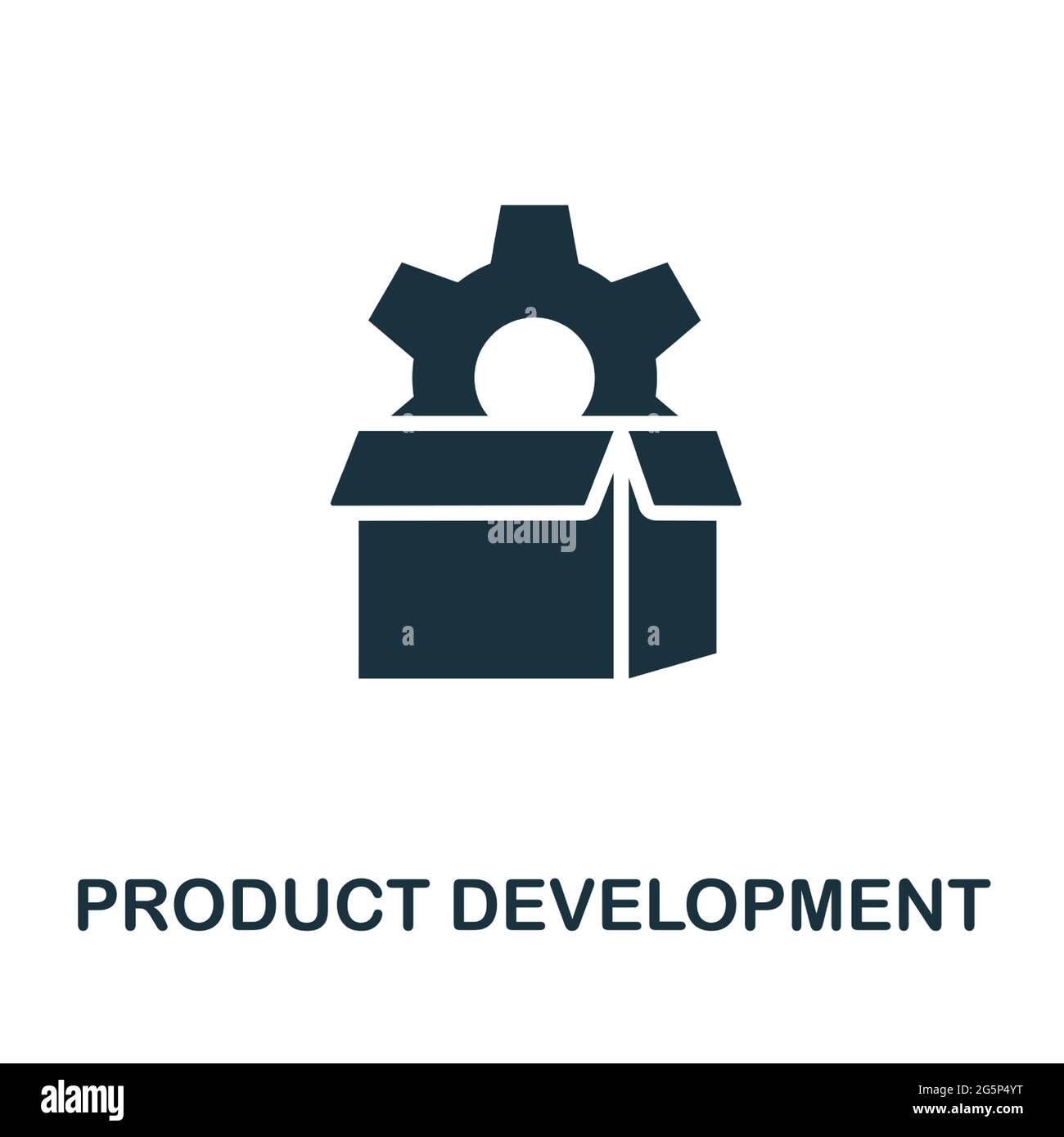 Icône développement de produit. Élément créatif simple. Icône de développement de produit monochrome remplie pour les modèles, les infographies et les bannières Illustration de Vecteur