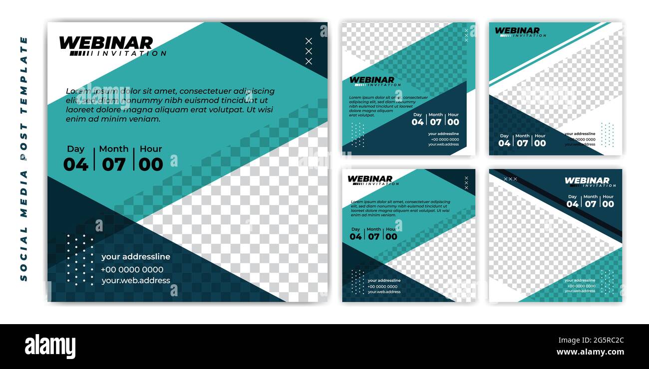 Modèle de publication de médias sociaux avec conception géométrique. Bon modèle pour la conception de publicité en ligne. Illustration de Vecteur