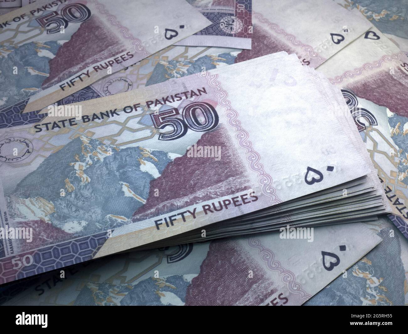 Argent du Pakistan. Roupie pakistanaise. Billets PKR. 50 roupies. Affaires, finances, informations générales. Banque D'Images