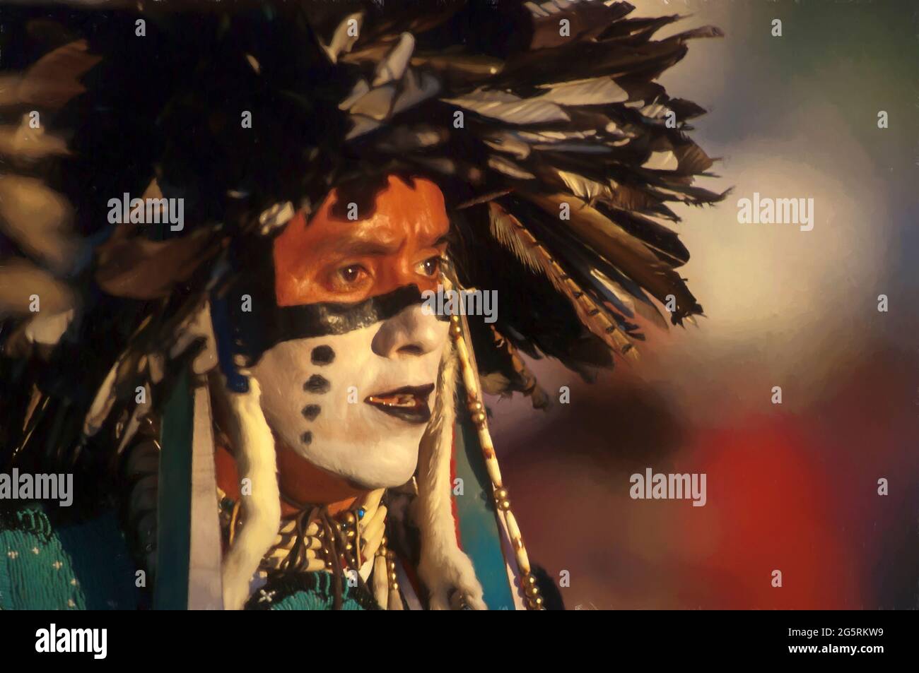 États-Unis, Dakota du Sud, réserve indienne de Rosebud, Pow Wow, danseuse Banque D'Images