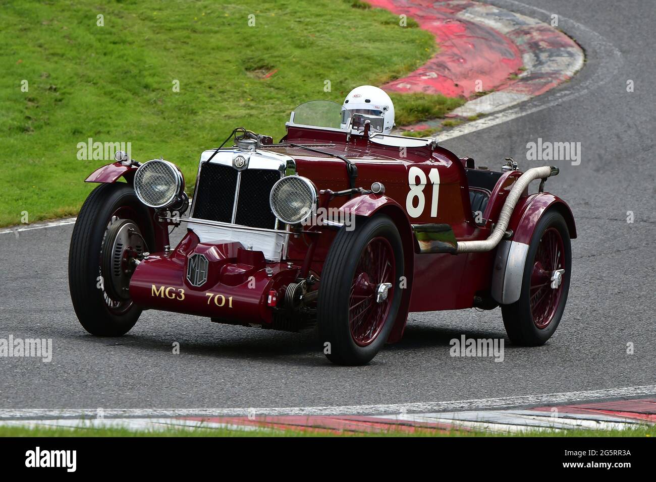 Roger Tushingham, MG N Type Special, Triple-M Register Race for Pre-War MG’s, VSCC, Shuttleworth Nuffield and Len Thompson Trophies Race Meeting, Cadw Banque D'Images