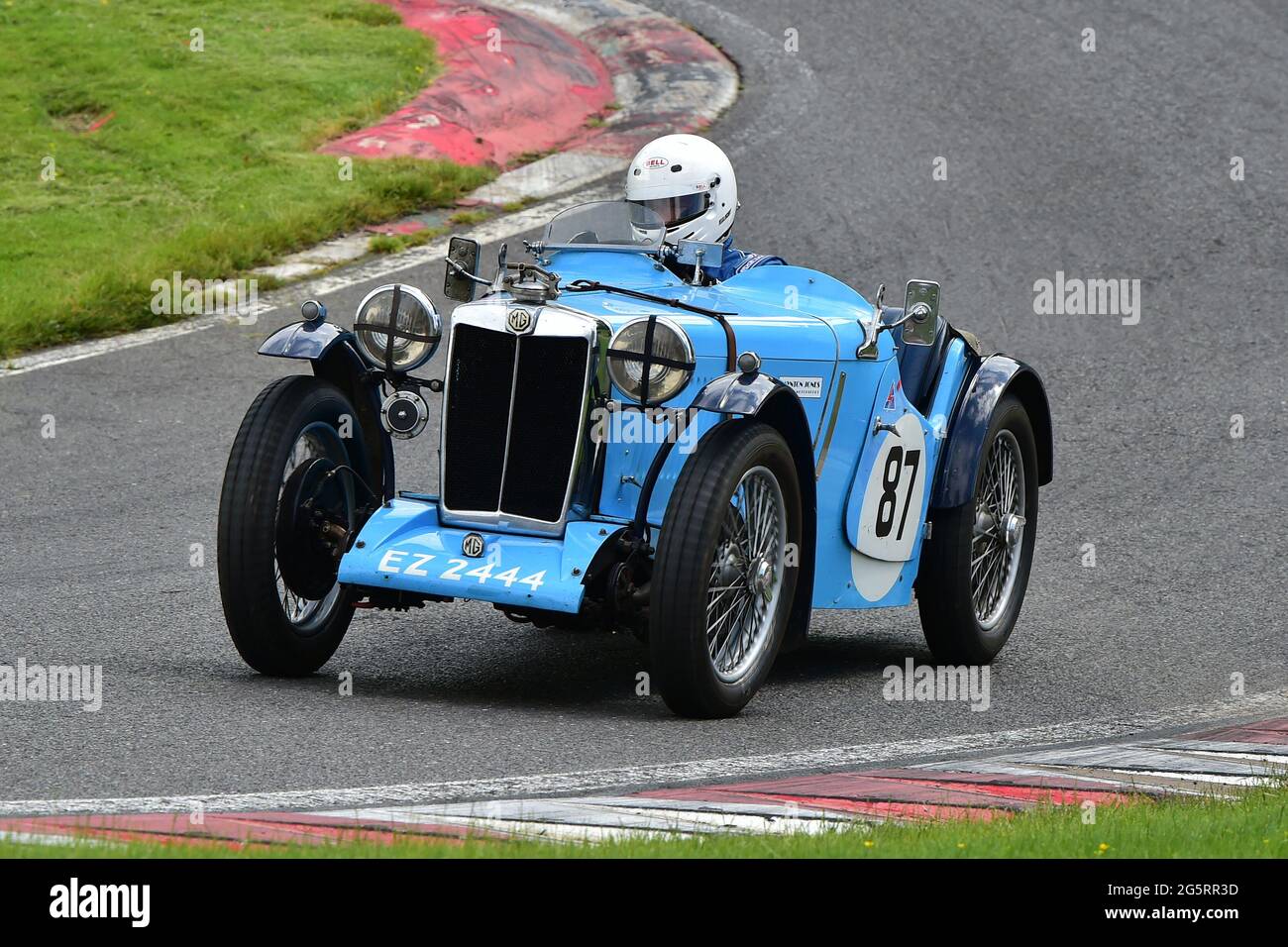 Simon Jackson, MG PB, Triple-M Register Race for Pre-War MG’s, VSCC, Shuttleworth Nuffield et Len Thompson Trophies Race Meeting, Cadwell Park Circui Banque D'Images