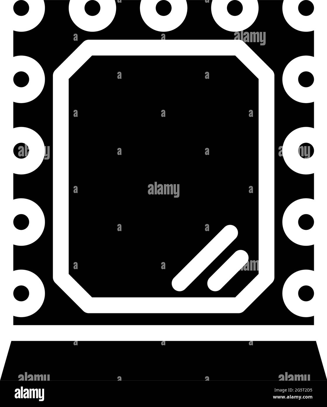 illustration du vecteur de l'icône de glyphe du styliste miroir Illustration de Vecteur