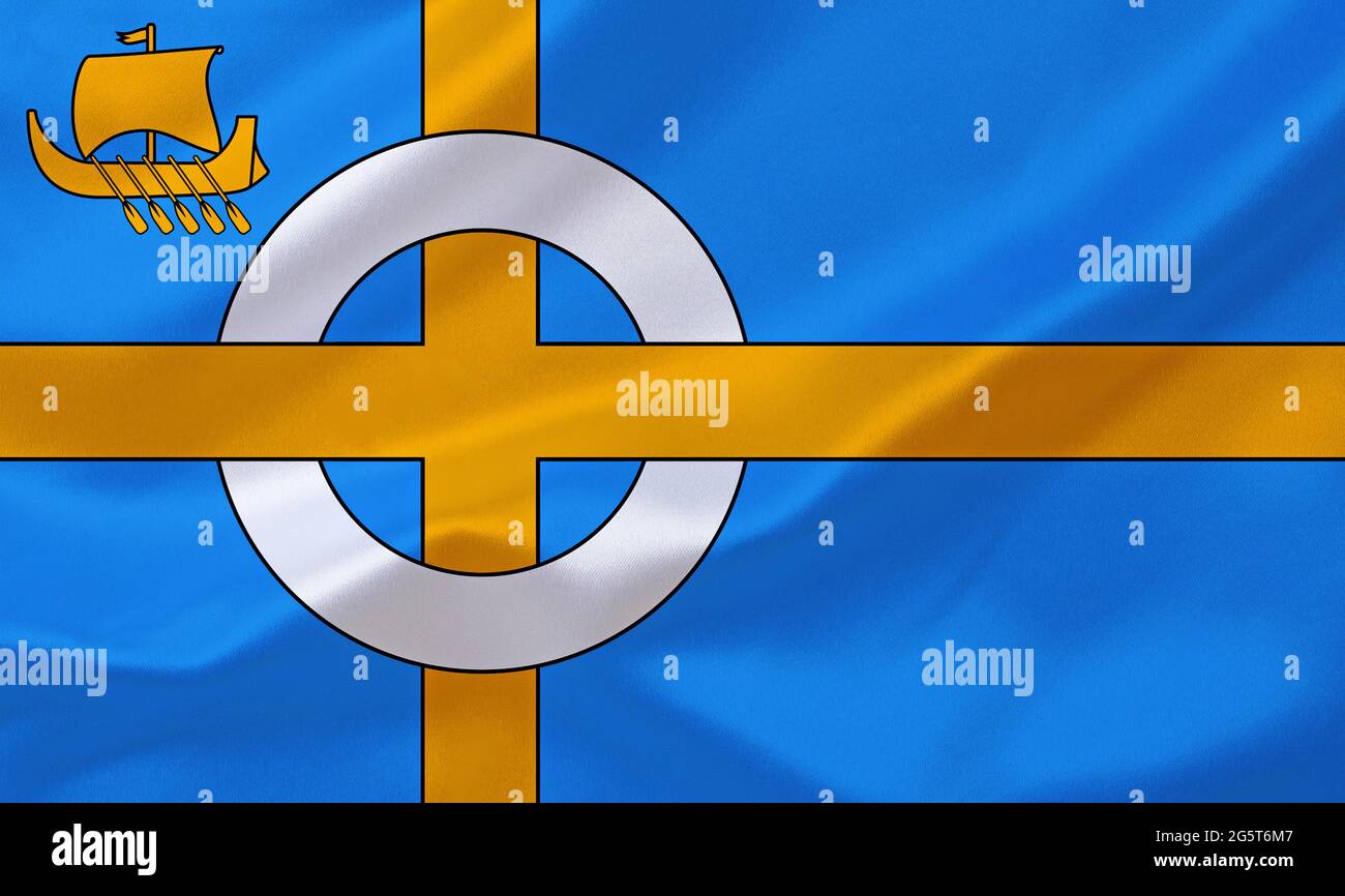 Drapeau de l'île de Skye, Royaume-Uni, Écosse, île de Skye Banque D'Images