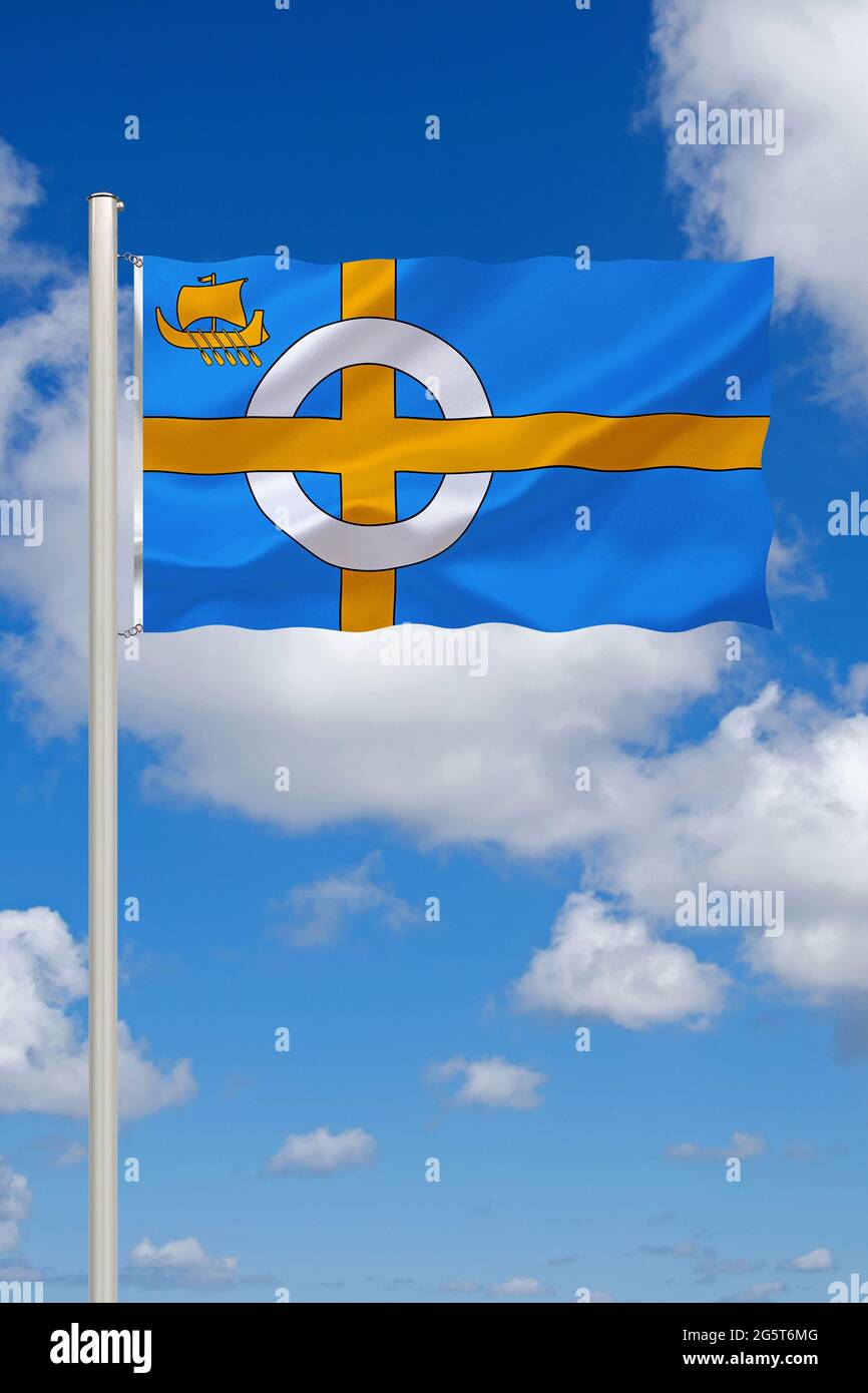 Drapeau de l'île de Skye, Royaume-Uni, Écosse, île de Skye Banque D'Images