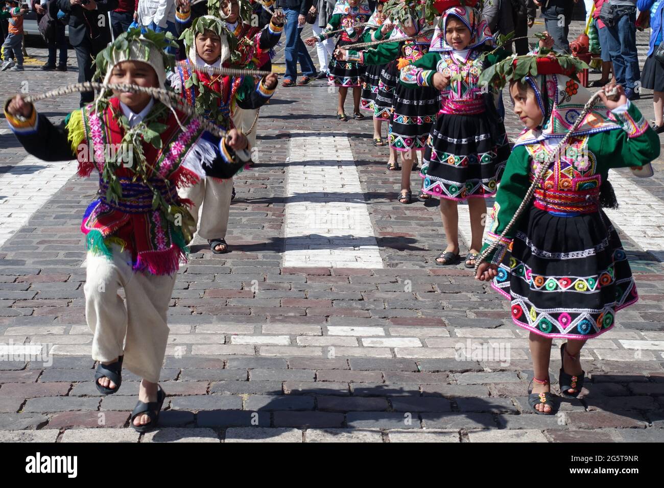 Pérou Cusco - Festival de parade religieuse Virgen Del Carmen Banque D'Images