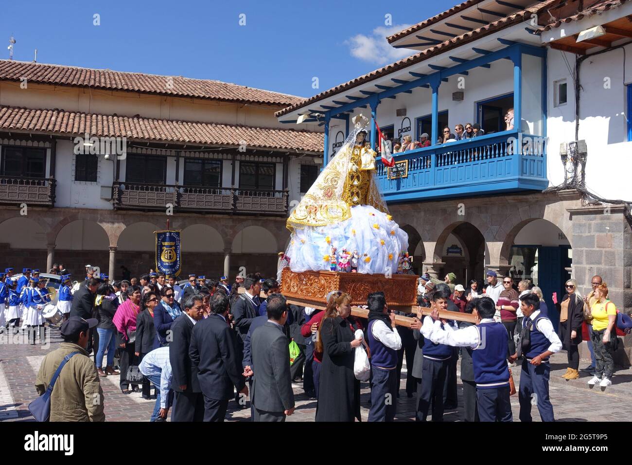 Pérou Cusco - Festival de parade religieuse Virgen Del Carmen Banque D'Images