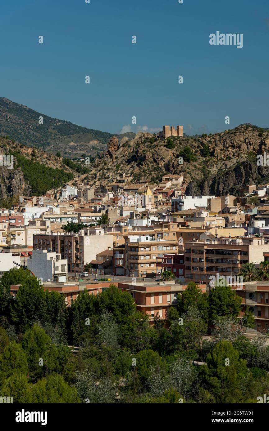 Le petit village de Blanca dans la vallée de Ricote, région de Murcie, Espagne Banque D'Images