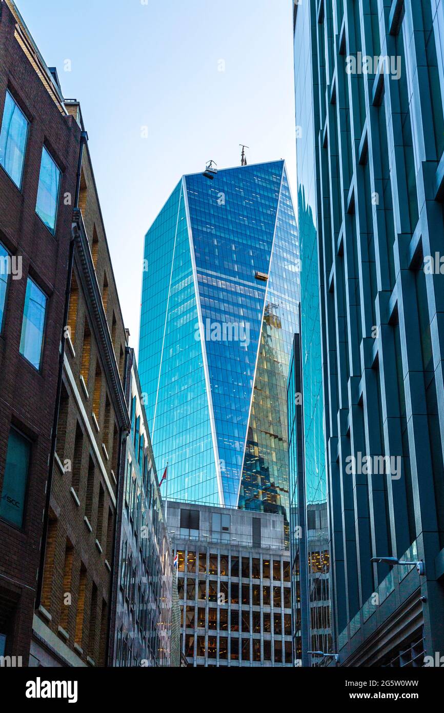 Vue sur le Scalpel Building dans la City of London, Londres, Royaume-Uni Banque D'Images